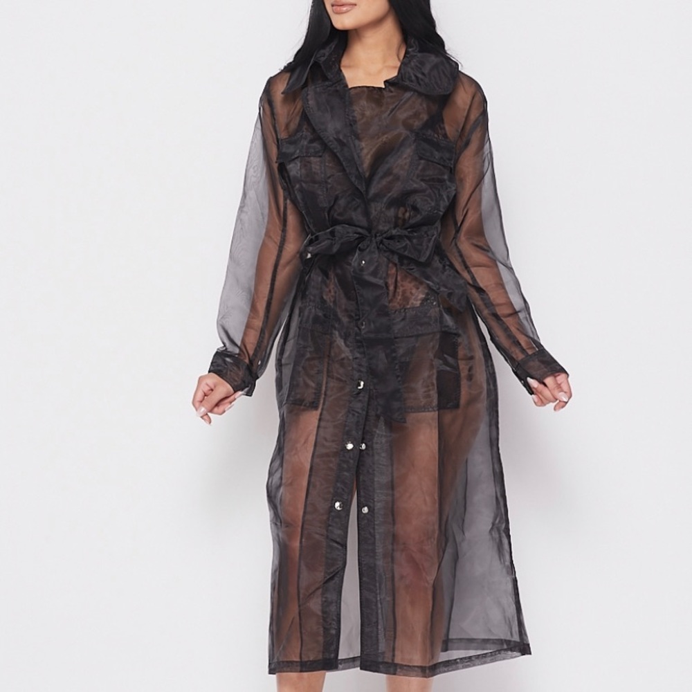See Through Trench Coat - Picture 1 of 3